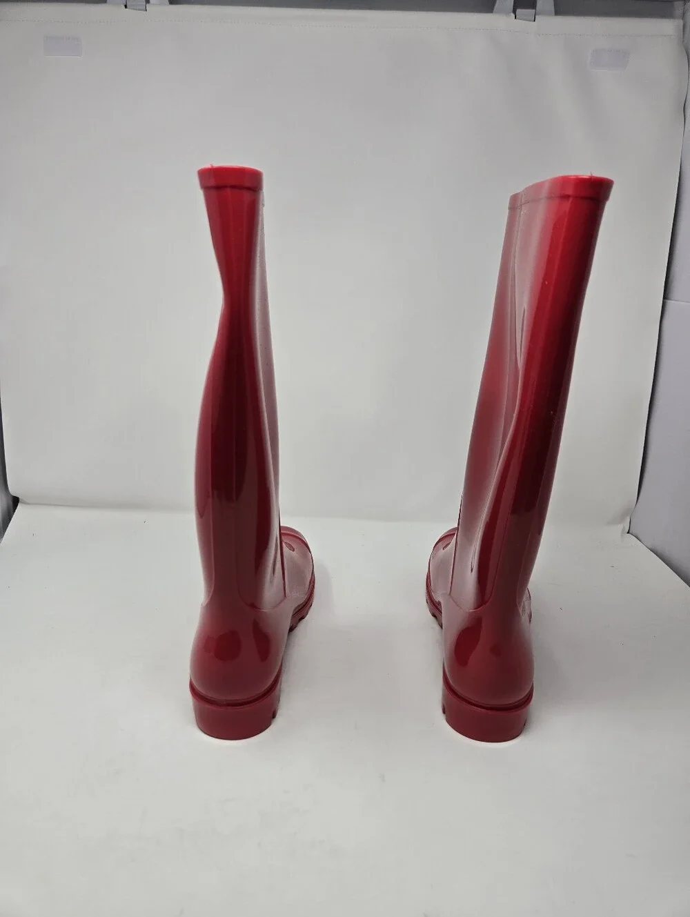 Arizona Winston Size 11 Womens Red Calf Length Rainboot Rubber Shiny Used